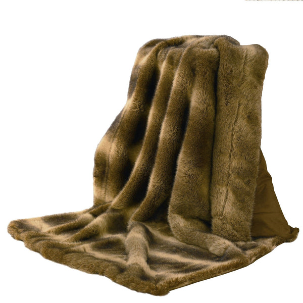 Faux Wolf Fur Oversized Throw Blanket Throw