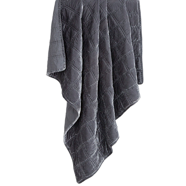 Stella Faux Silk Velvet Double Box Stitch Throw Throw