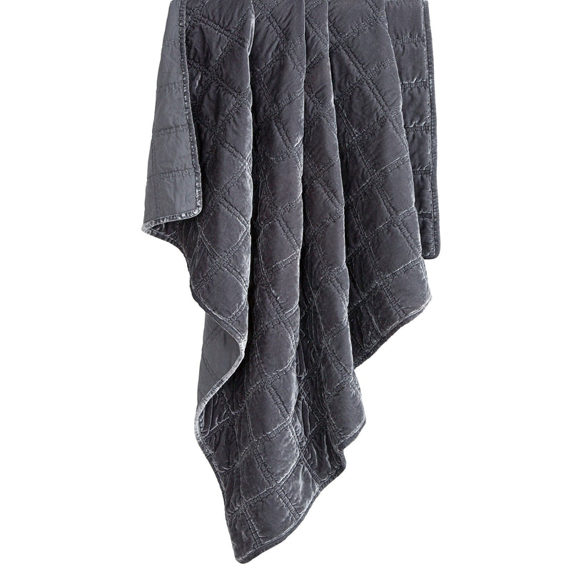 Stella Faux Silk Velvet Double Box Stitch Throw Throw