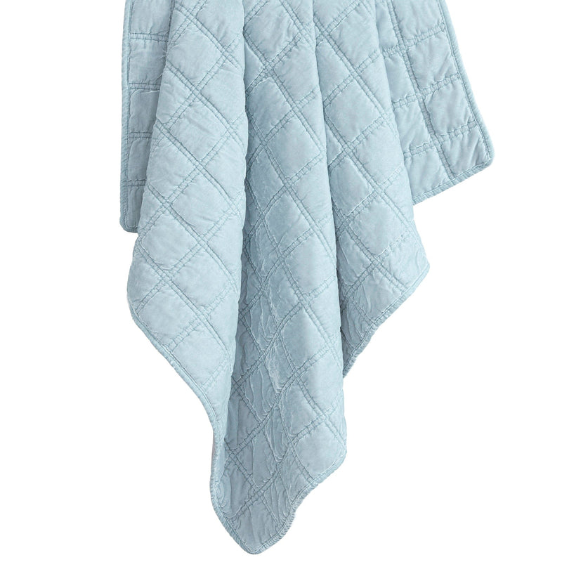 Stella Faux Silk Velvet Double Box Stitch Throw Throw