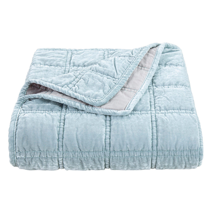 Stella Faux Silk Velvet Double Box Stitch Throw Throw