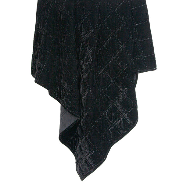 Stella Faux Silk Velvet Double Box Stitch Throw Throw