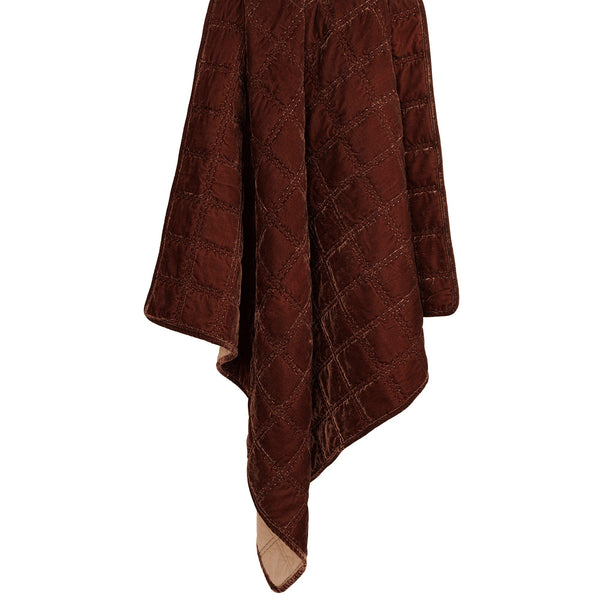 Stella Faux Silk Velvet Double Box Stitch Throw Throw
