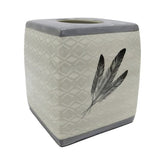 Feather Design Ceramic Tissue Box Tissue Holder