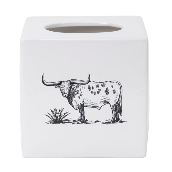 Ranch Life Ceramic Tissue Box Cover Tissue Holder