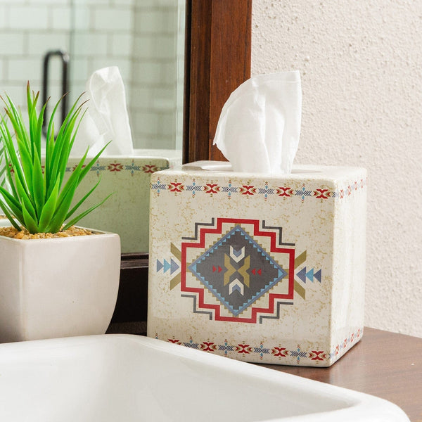 HiEnd Accents Spirit Valley Ceramic Tissue Box Cover