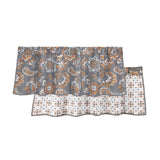 Abbie Western Paisley Quilted Valance, Gray Valance