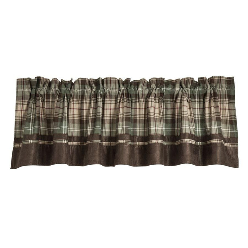 Huntsman Valance w/ Brown, Cream & Green Plaid Valance