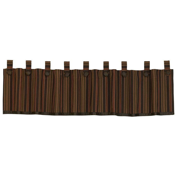Wilderness Ridge Striped Tab-Top Kitchen Valance Valance