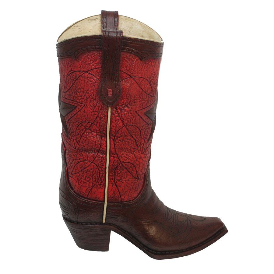 Cowboy Boot Vase, Star Design - Red – HiEnd Accents