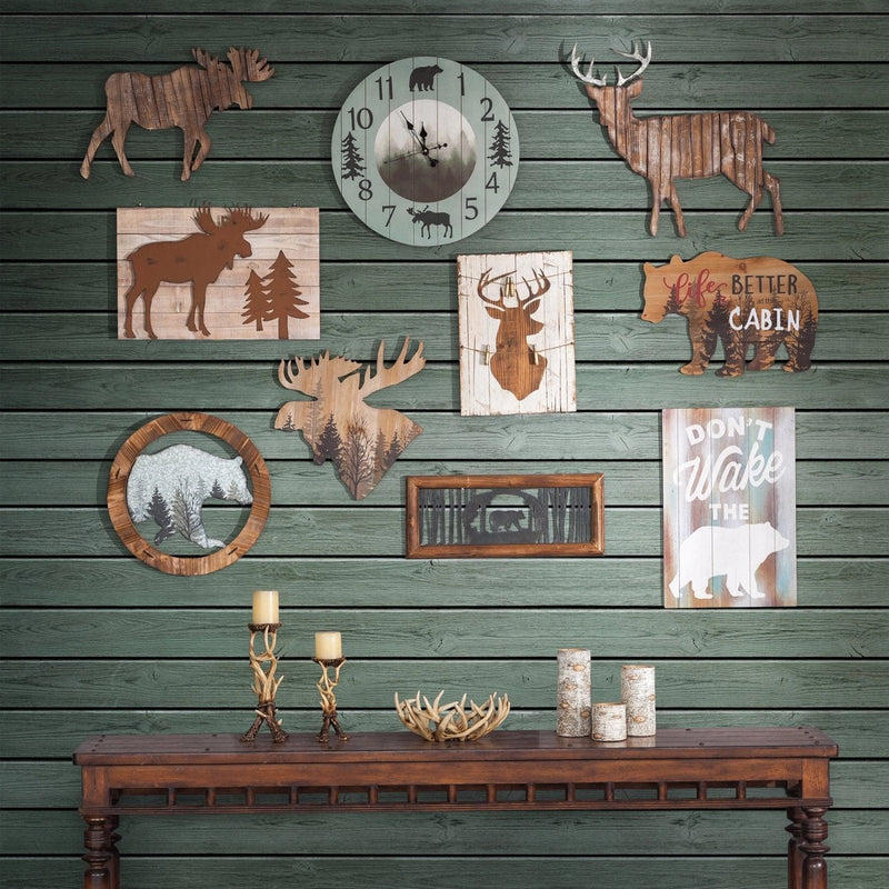 Deer Bust Picture Holder w/ Bullet Clothes Pins Wall Decor