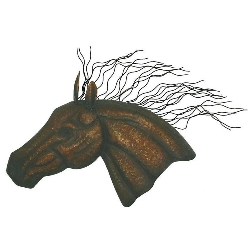 Large Horse Head Forged Metal Wall Hanging Wall Decor
