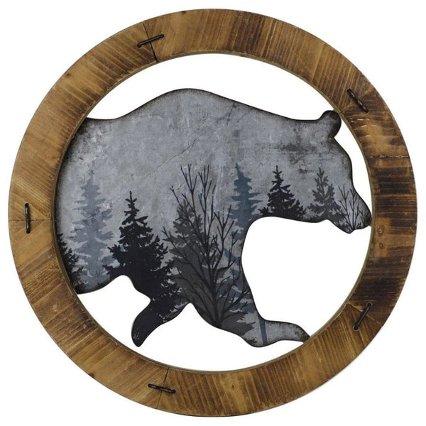 Round Bear Wall Art Wall Decor