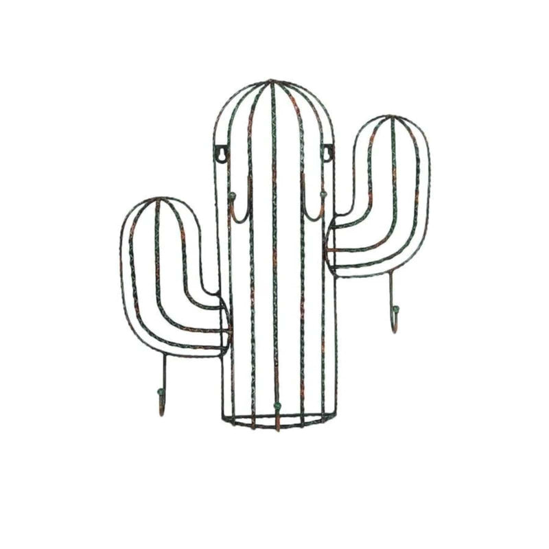 Saguaro Cactus Wall Hanging w/ Hooks Wall Decor