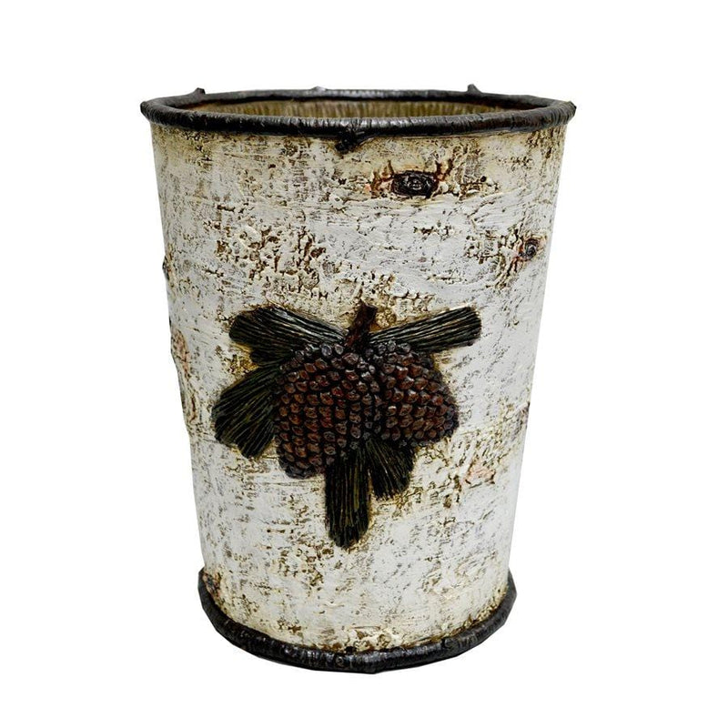 Birch Pinecone Wastebasket Wastebasket